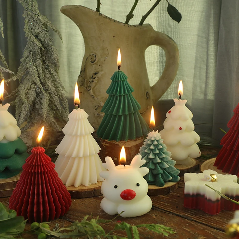 家の装飾のための豪華なキャンドル,クリスマスの木,雪だるま