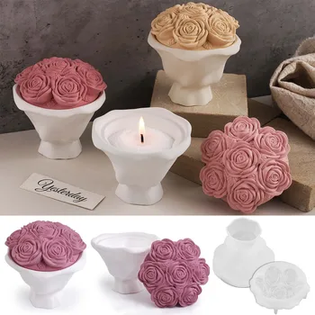 Rose Candle Jar Mold 1