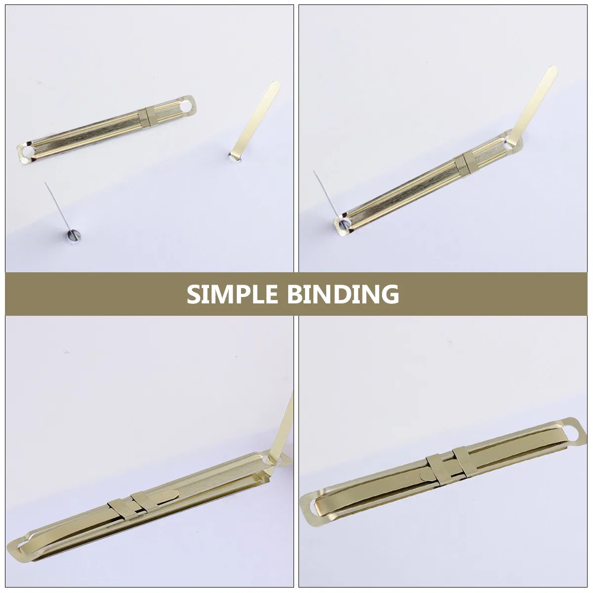 100Pcs 프리미엄 금속 제본 클립 부드러운 표면 인체 공학적 디자인 사무실 학..
