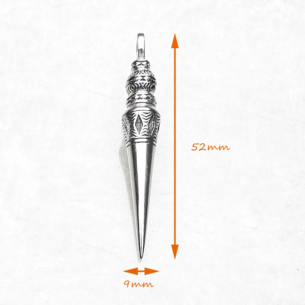 Pendant Mystical Cone Ornaments Winter Fine Jewelry Ethnic Pure 925 Sterling Silver Rebel Gift For Women Men