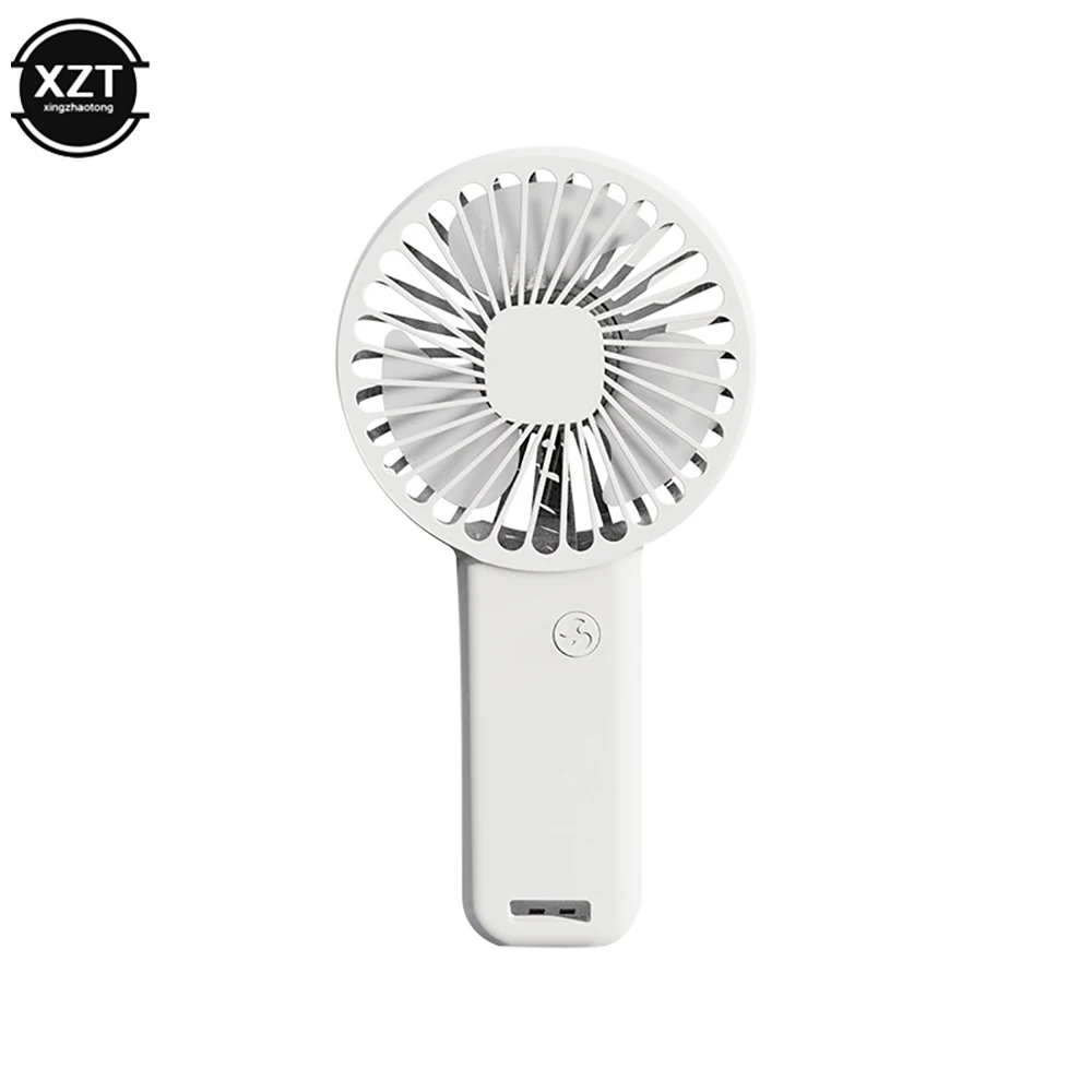 Portable USB Rechargeable Mini Fan Handheld Fans with Base Summer Outdoor Portable Hand Hold Fan with Phone Holder