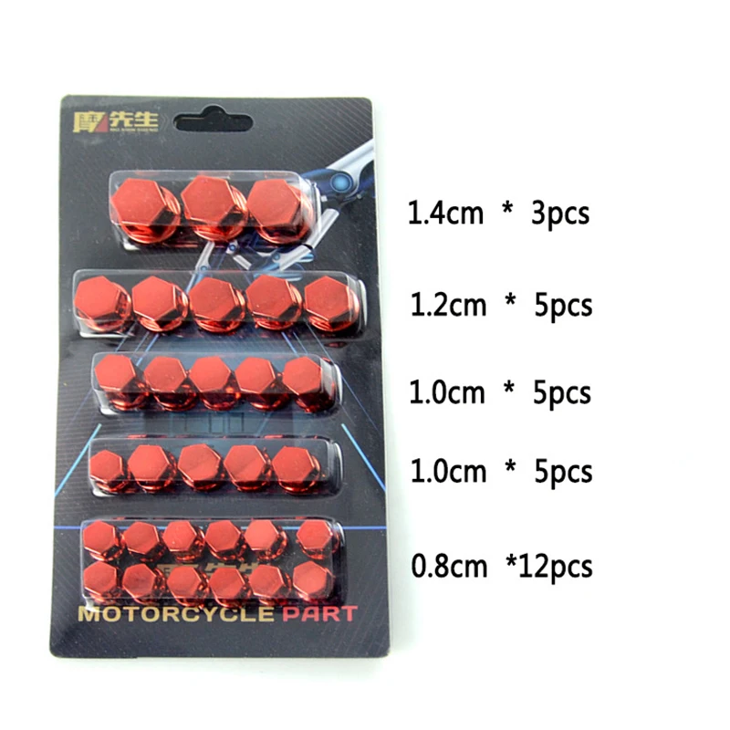 Motorcycle Accessories Motorcycle Screw Caps Motorcycle Nut Covers Pit Bike Nuts Motorbike Engine Frame Decal Scooter Screw Cap Cover For Honda Yamaha KTM Moto Bolt Decal Motorcycle Accessories