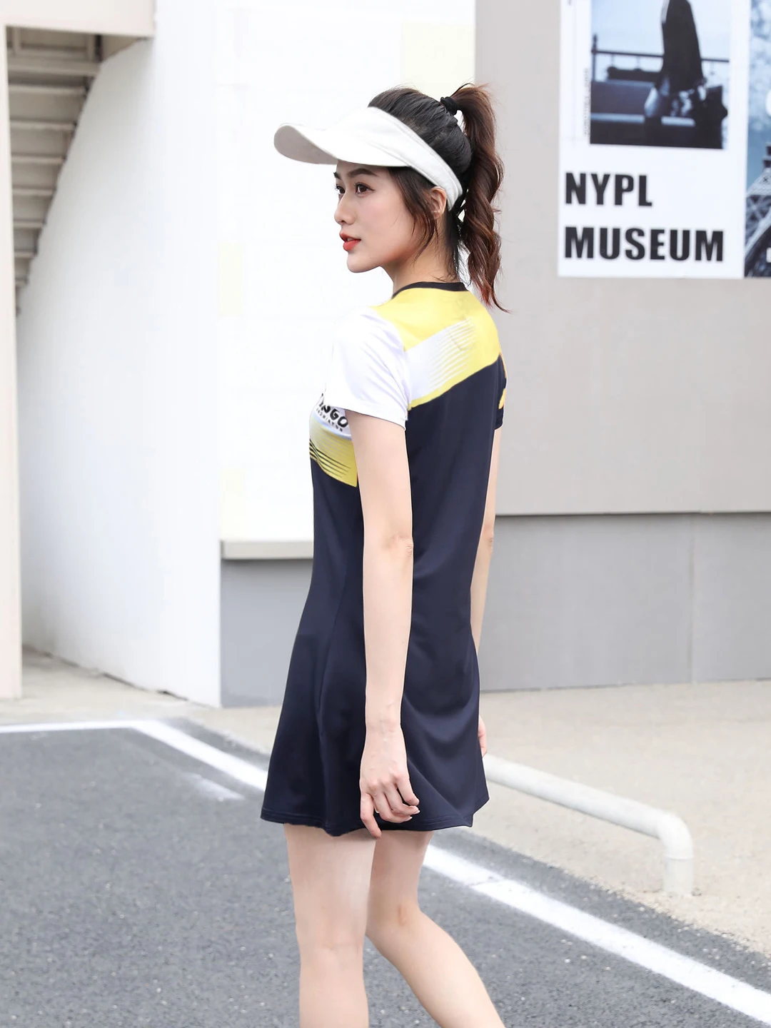 New Fashion Tennis Dress for Women Short Sleeve Outdoor Badminton Golf Clothes Quick Dry Breathable Gym Female Sportswear