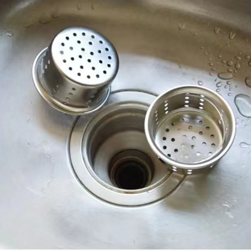Stainless Steel Kitchen Sink Strainer Filter Drain Metal Sink Strainer
