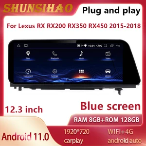 ShunSihao android all in one GPS Navig For 12.3 inch Lexus RX RX200 RX350 RX450 2015-2018 autoradio multimedia radio carplay