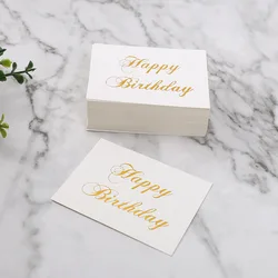 Elegant White Thank You Cards for Special Occasions (50 - Pack) (Happy Birthday)