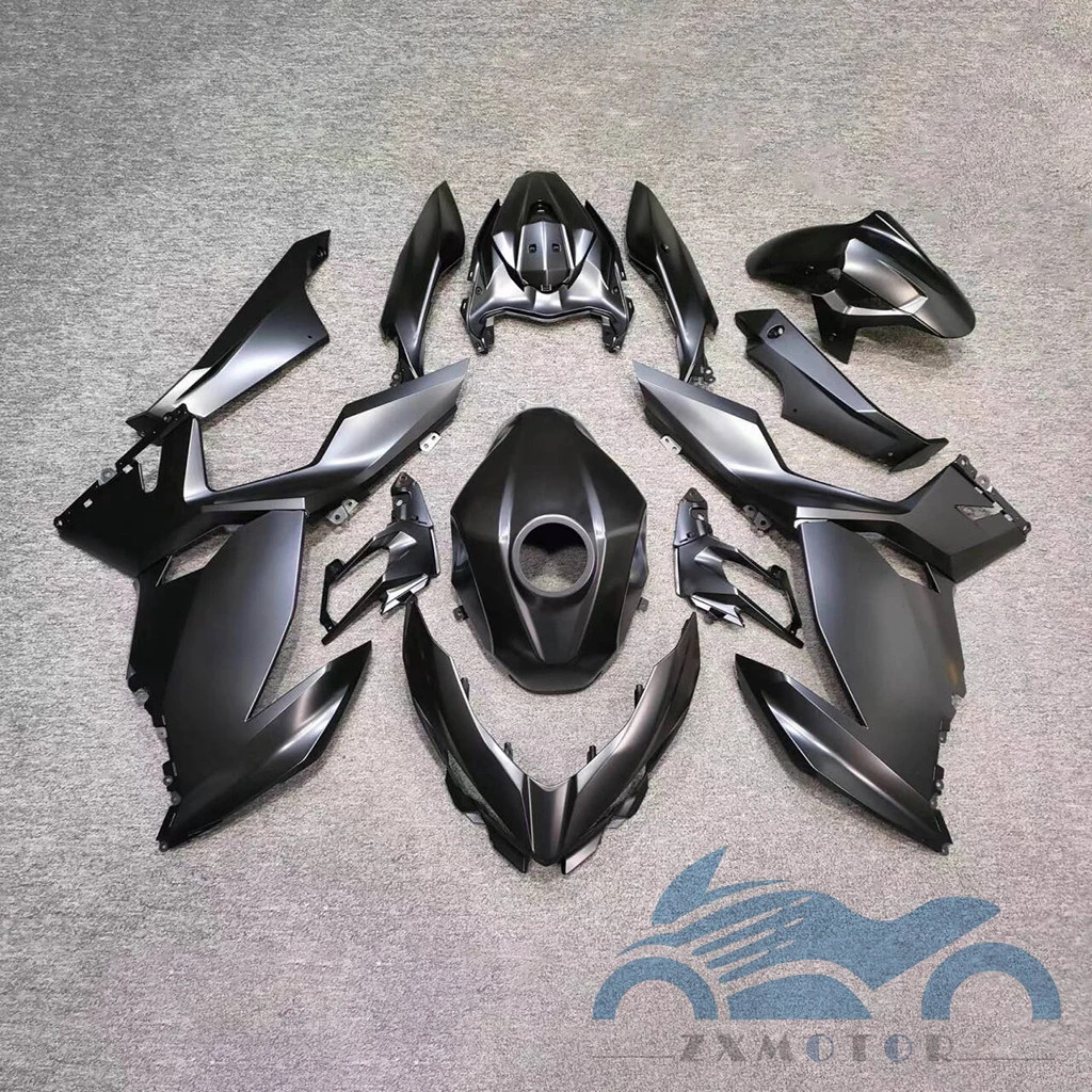 

Комплект обтекателей подходит для Kawasaki Ninja400 18-24 EX400 Ninja 400 2018 2019 2020 2021 2022 2023 2024 матовый черный комплект обтекателей