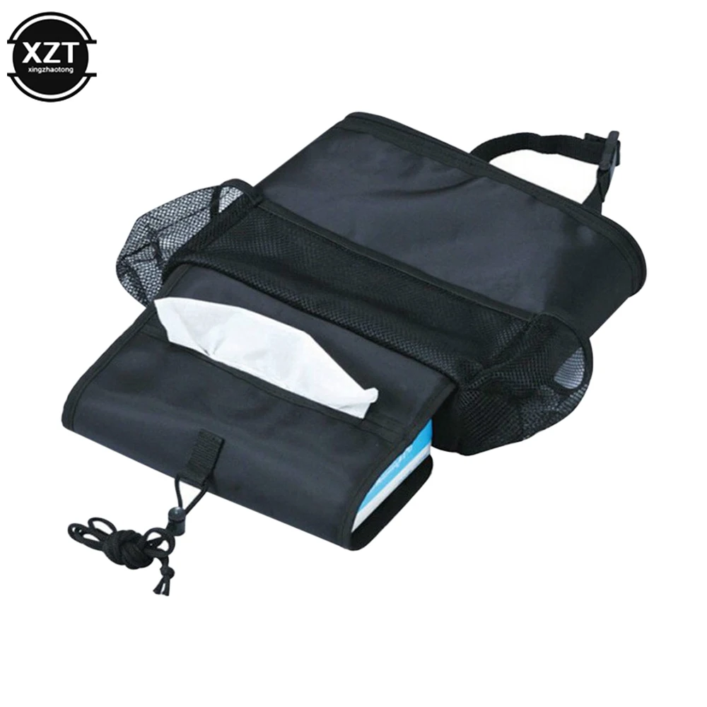 Seggiolino auto borsa multi-tasca per impacco di ghiaccio Organizer per appendere scatola di immagazzinaggio per collezionisti accessori interni per auto stivaggio nero riordino