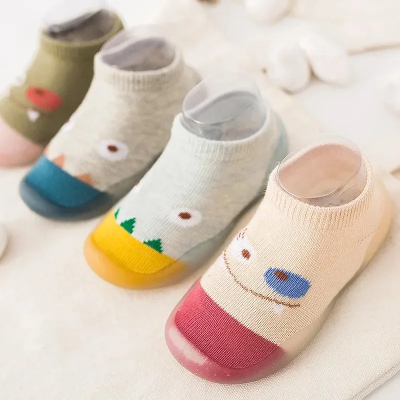 Summer Leisure Thin Cotton Baby Floor Shoes Children Indoor Non-Slip Wear-Resistant Socks Shoes Cute Baby Toddler Front Shoes