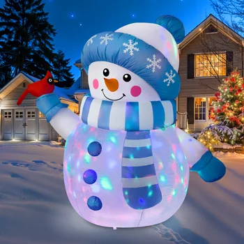 Inflatable Blue Snowman - 5ft 1