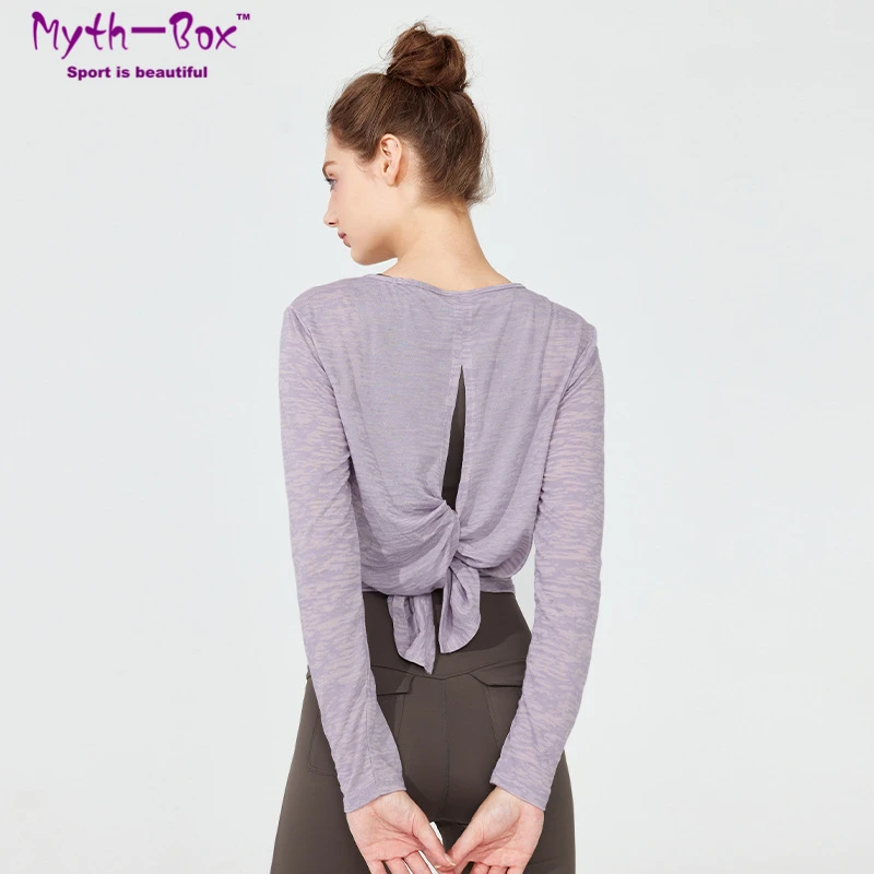 

Women Sport Shirts Long Sleeve T-Shirt Thin Loose Yoga Shirt Quick Dry Running Sweatshirts Forked Gym Fitness Tops Blouse Female