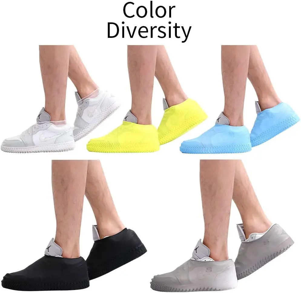 Rain Shoe Covers Waterproof Reusable Non-Slip Wear-Resistant Rain Shoes Protector for Outdoor Rainy Day