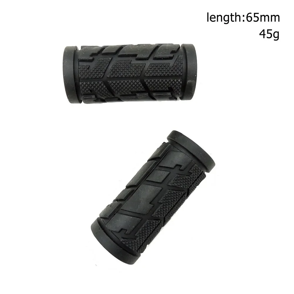 Description Picture 3 of item1 Pair Bike Handlebar Grips Bicycle Shift Short Texture Handlebar Cover 2.56in/65mm Half Rubber Short Handlebar Cover