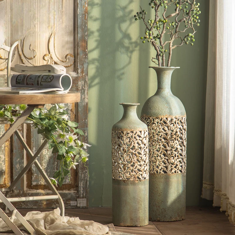 

Американская винтажная ваза в стиле ретро, цветочные композиции от пола до потолка, украшения для цветочного магазина