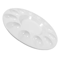 Easter Egg Tray Basket Ceramic Dish Deviled Carriers Devilled Eggs Holder with Cover 1