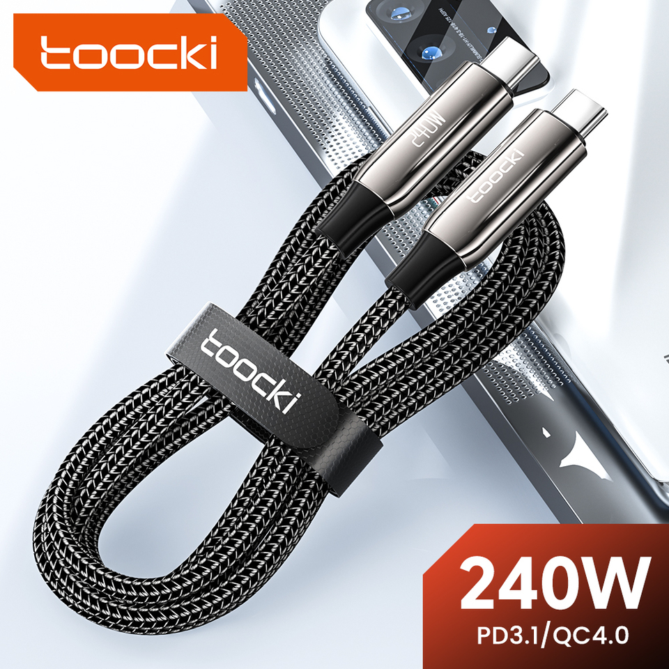 Toocki PD3.1 240W Fast Charging Cable for iPhone 15 ProMax Macbook iPad 5A Type C To USB Type C Cable for Samsung Xiaomi Realme