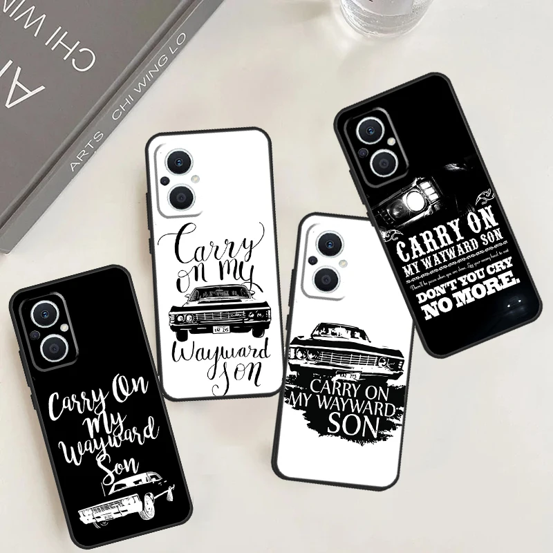 Supernatural Carry On Wayward Sons Case Per Oppo Reno 10 Pro 8T 4Z 5Z 4 5 6 7 8 Lite Oppo Find X5 X6 Pro X3 Neo X2 Lite Cover
