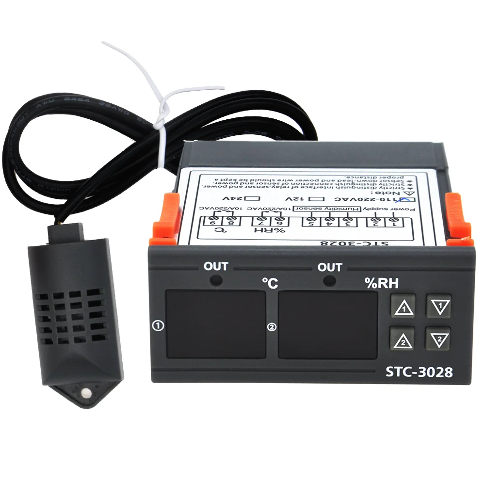 Diymore STC-3028 12V 24V 220V touristes LED Digit Therye.com Hygromètre avec  SHT20 Capteur Sonde Hygrostat Thermoandrefor Incubateur - AliExpress