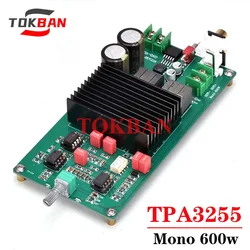 Tokban TPA3255 Mono Digital Power Amplifier Board 600w High Power Full-range Subwoofer Amp HIFI Class D Amplifier Audio Dc30-42v