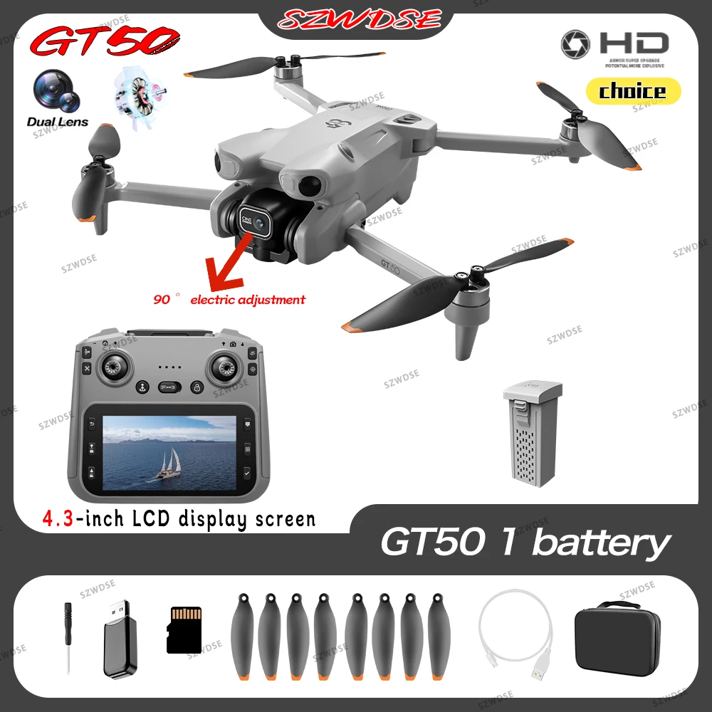ตัวเลือกสินค้า โดรนไร้แปรงถ่าน 6K ระบบ FPV หลบหลีกสิ่งกีดขวาง