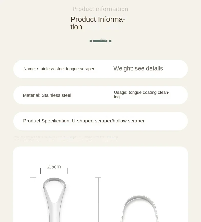 Non-slip Handle Tongue Scraper Portable Single Layer Tongue Scraper Reusable Stainless Steel Oral Mouth Brush Case Tongue Clean