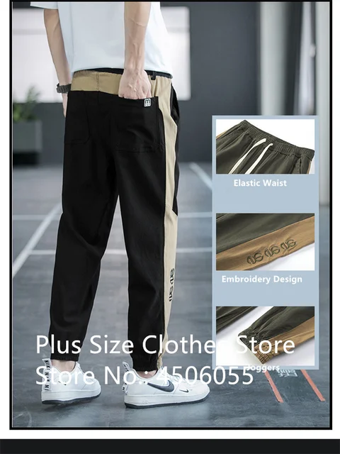 Big Tall Men Pants 2021 Oversize Zipper Pocket Joggers Large Size Clothing  High Waisted Trousers Male Extra Long Sweatpants Men - Casual Pants -  AliExpress