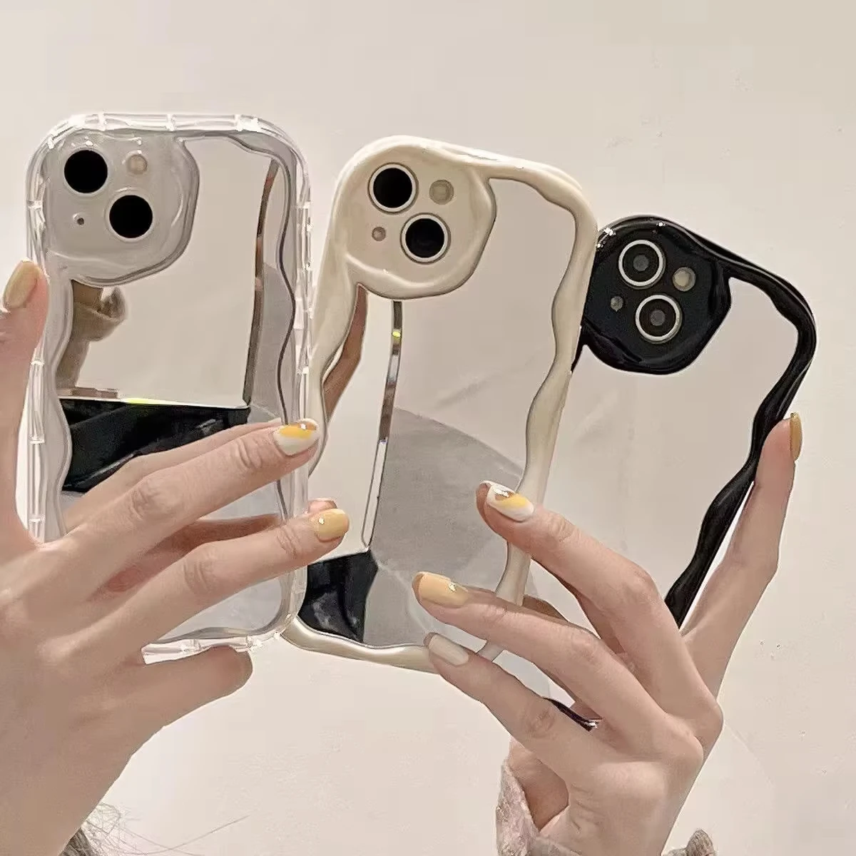 Cute Cat Soft Make-Up Mirror Phone Case
