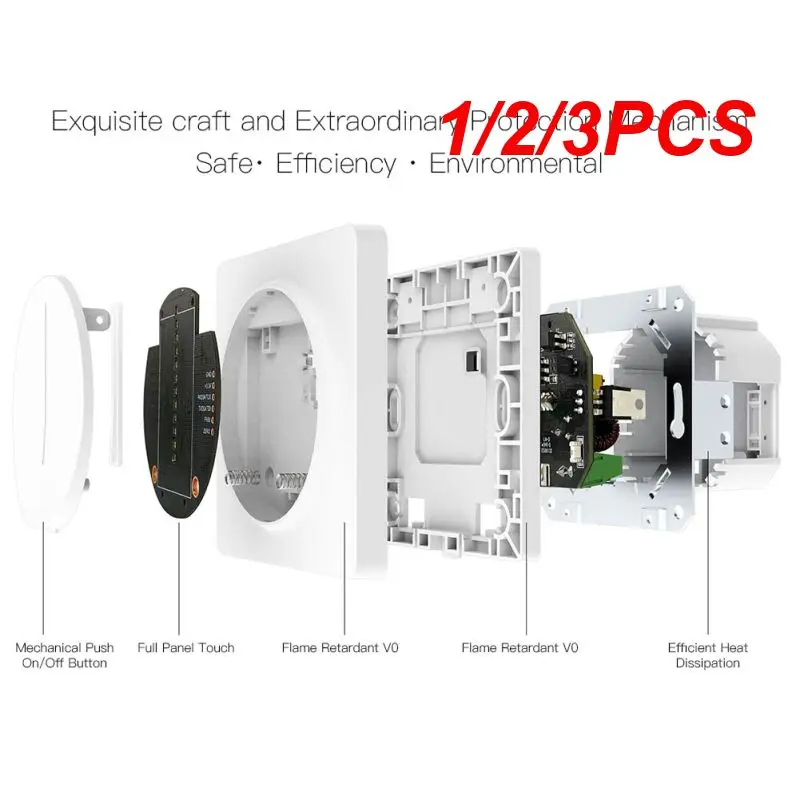 

1/2/3PCS Tuya Smart Wifi Dimmer Light Switch, Smart Home Rotary Dimmable Wall Switch 100-240V, Work with Alexa Home Smart