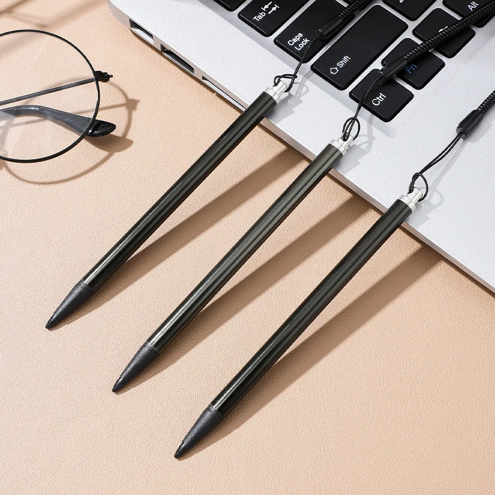 4Pcs 금속 저항성 스크린 스타일러스 펜 정밀 터치 펜 Pos 기계용 손실 방지 스프링 로프 자동차 네비게이션 산업용
