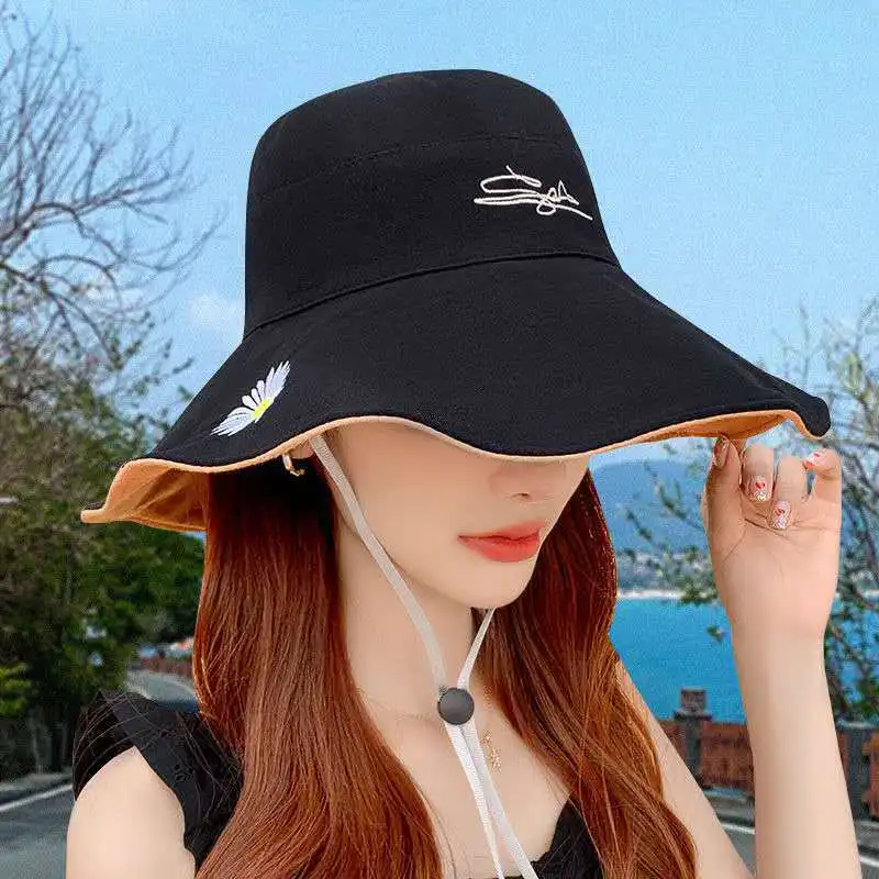 Sombrero De Pescador Reversible Con Margaritas Par Mujer Gorro De Pescador Con Estampado Floral A La Para La Playa