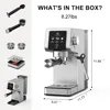 Machine 20 Bar, Professional Espresso Maker with Milk Frother Steam Wand 4