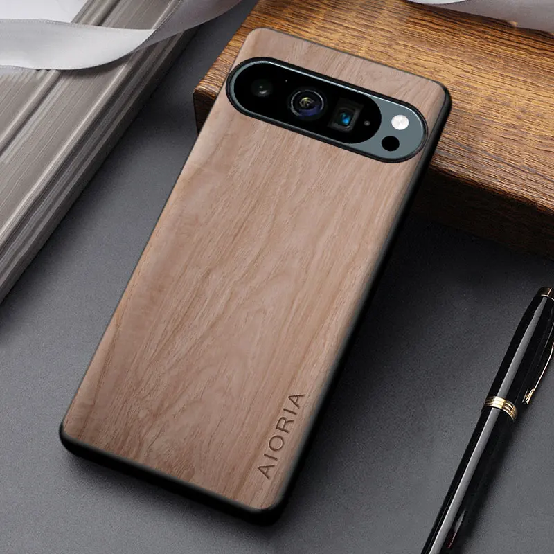Durable Wooden Pattern Leather Phone Case Cover