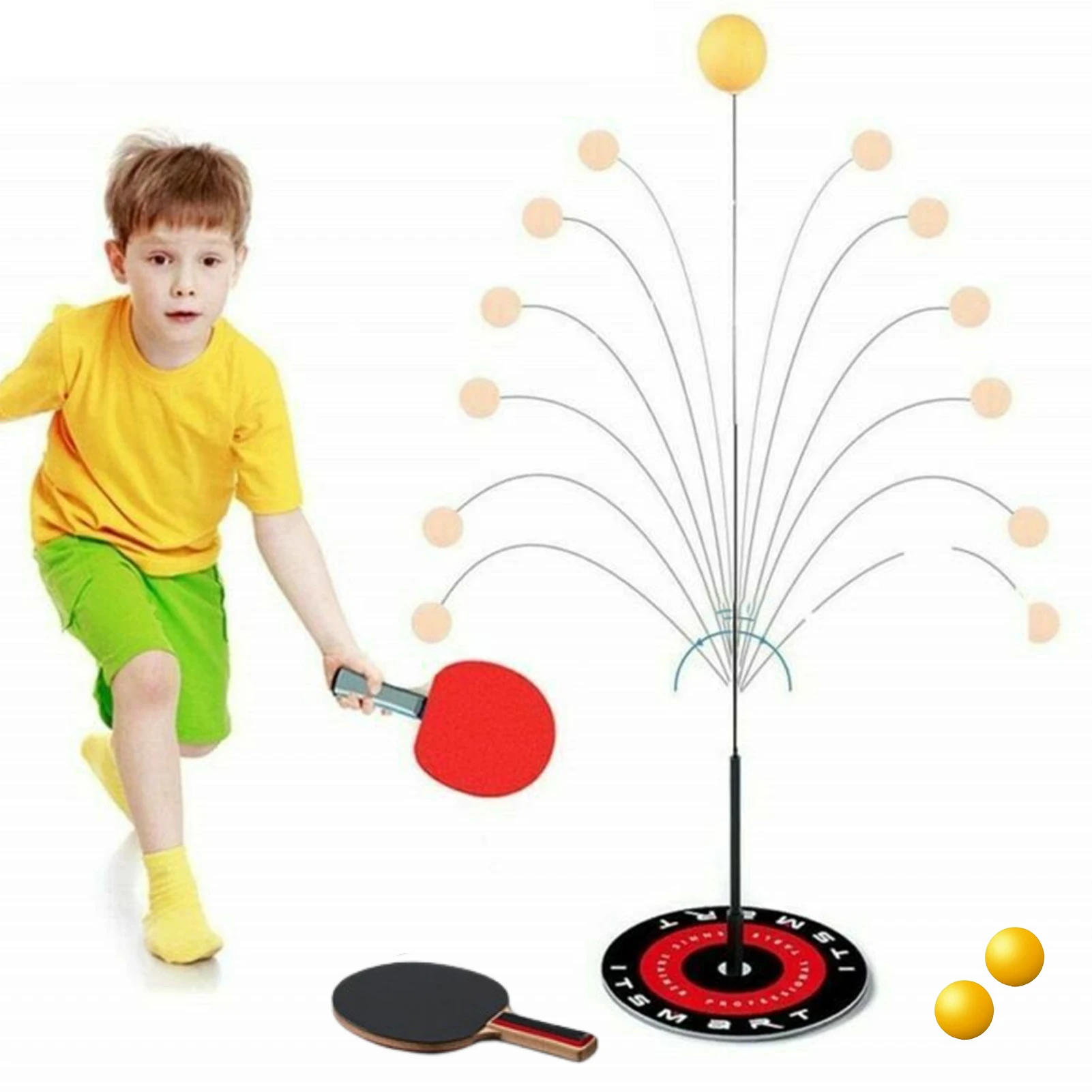 Table Tennis Practice Trainer Racket Game Movement Soft Shaft Training
