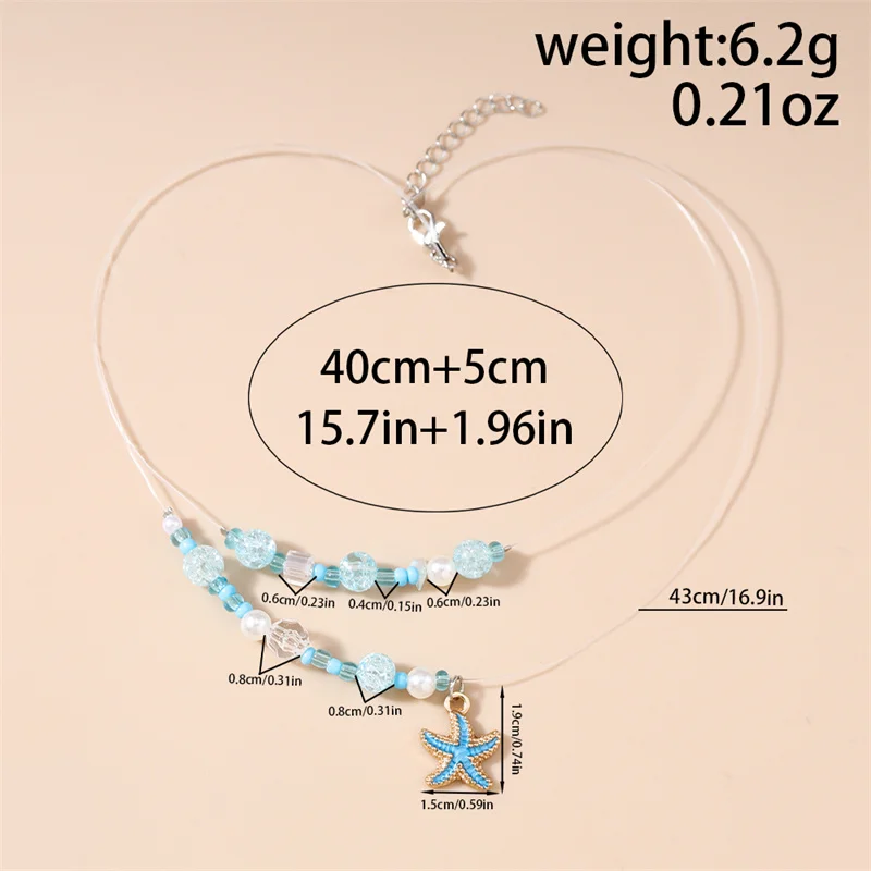 Süße Y2K-Perlen-Halskette für Frauen und Mädchen, koreanischer Stil, niedliche mehrschichtige Schlüsselbeinketten, Geburtstag, Urlaub, Schmuck, Geschenke – Detail 11