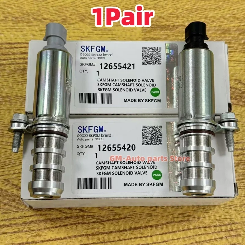 Crankshaft Position Sensor Camshaft Position Sensor 1Pair Intake & Exhaust Oil-Control Timing Valve Solenoid VVT OEM# 12655420 & 12655421 For Chevrolet Captiva Equinox GMC Terrain