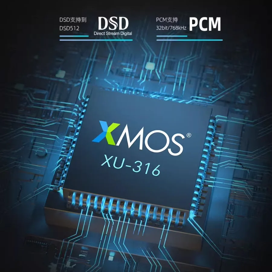 XMOS XU316 USB Digital Interface Coaxial IIS Output 32bit 768K DSD512 Supports MQA Compatibility Amanero USB Card digital interface card