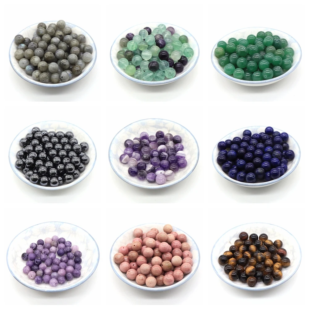 WholesaleNaturalGemstoneRoundSpacerLooseBeads4mm6mm8mm10mm