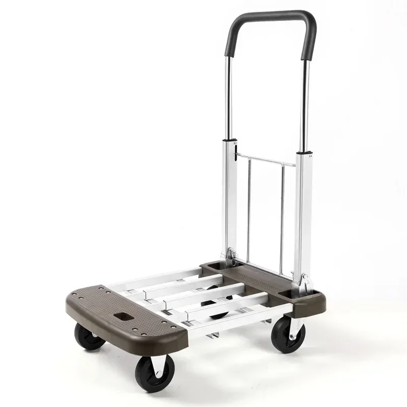 

Small Size Folding Family Flat Car Uni-Silent New Portable Luggage Carts Withstand 150kg Hand Truck AL150A-DX