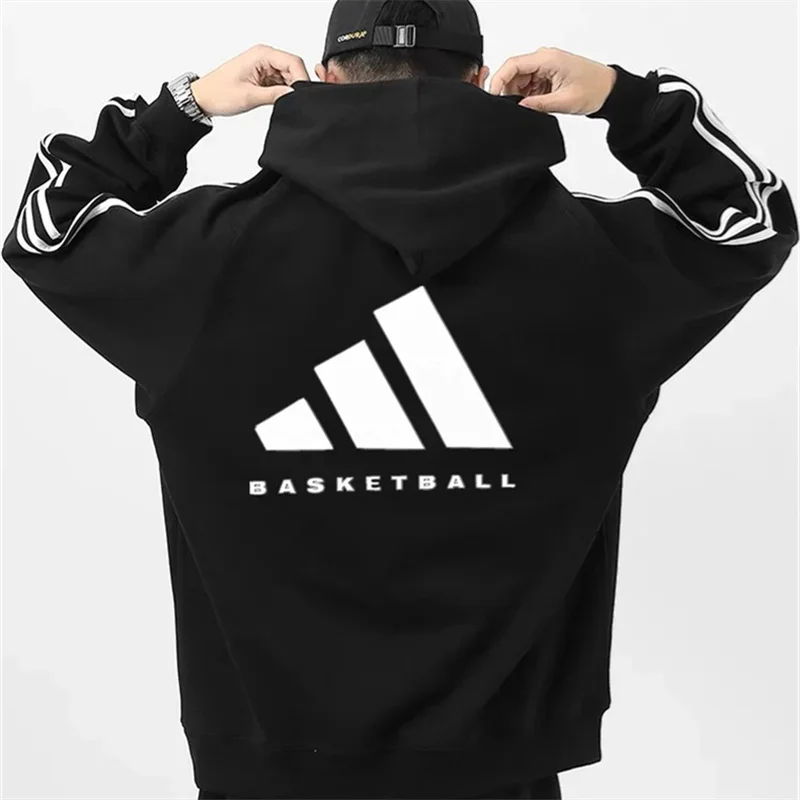 Adidas Hoodies Men and Women Print on The Front, Regular Style ,A Pocket Design in The Front with Hat Hoodies
