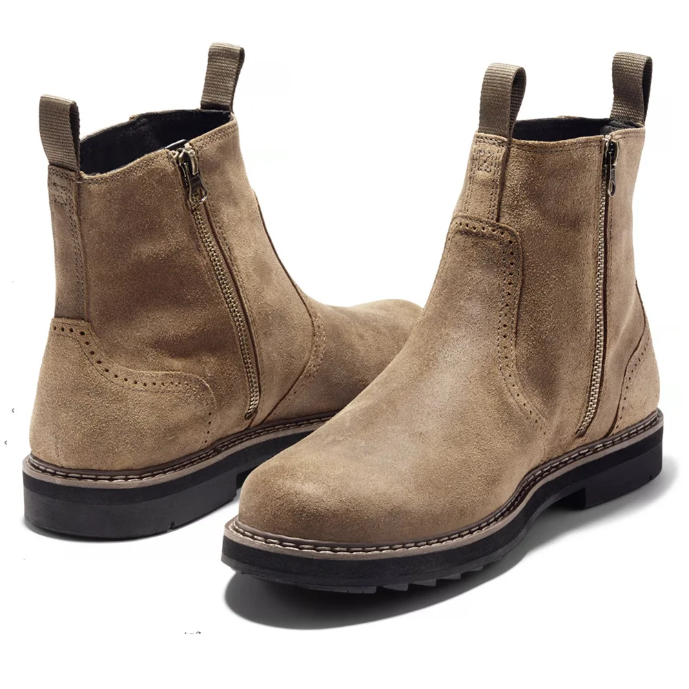 Men Chelsea Boots Leather Autumn Winter Shoes