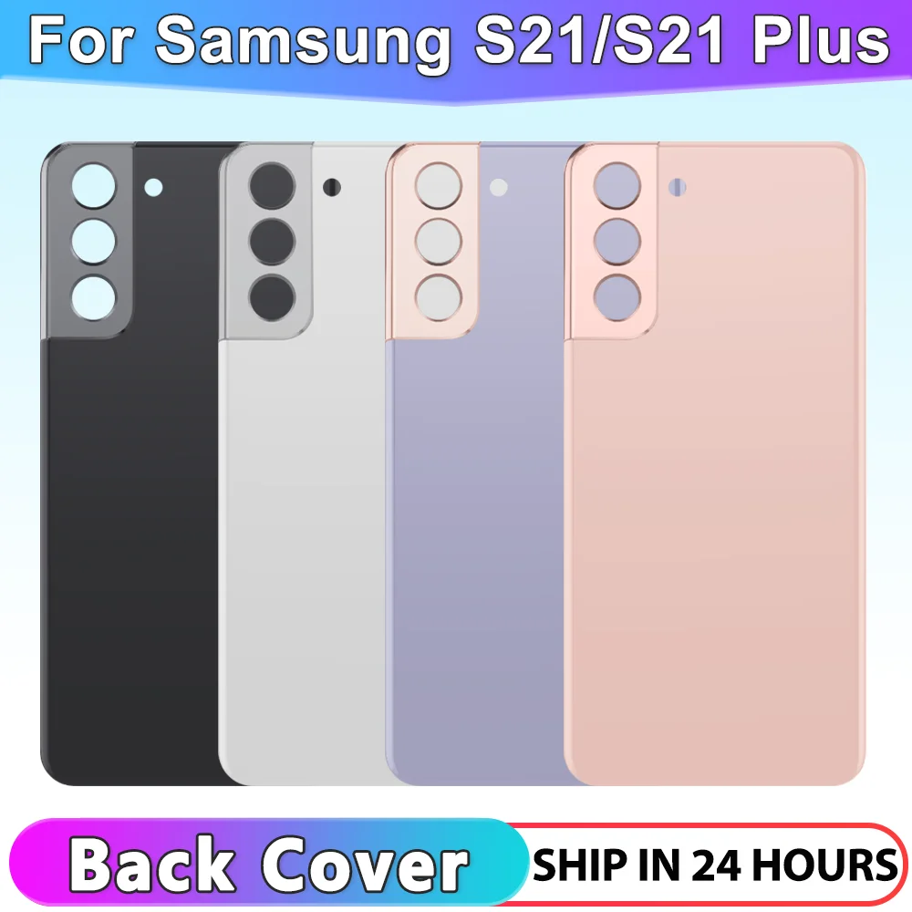 Grade AAA Back Cover with Camera Lens For Samsung S21/S21 Plus Back Housing Back Cover Door with Adhesive