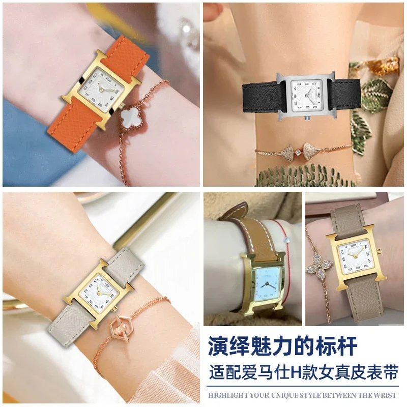 Genuine Leather Soft Cowhide Watch Strap - Fashionable & Comfortable Bracelet