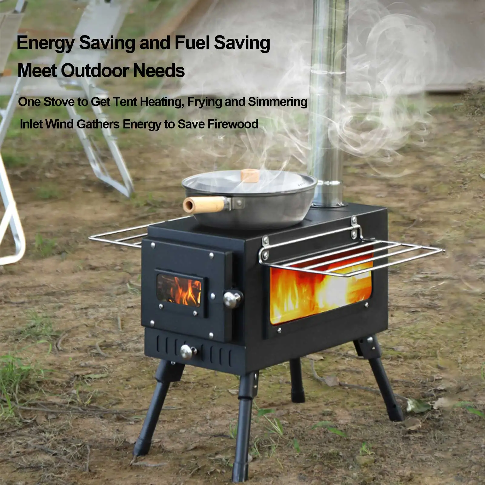 Camping Oven Stove Outdoor Folding Baking Smoked Oven Insulation Stainless  Steel Barbecue Oven Hiking Picnic BBQ Grilling Stove - AliExpress