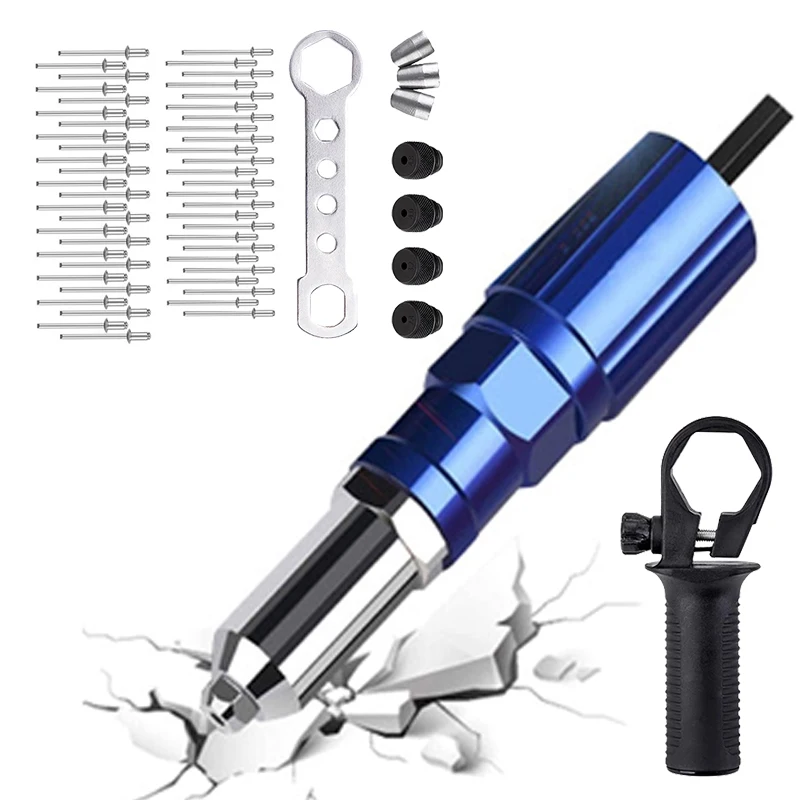 ElectricRivetGun24mm48mmRivetNutGunBitAdapterCordless