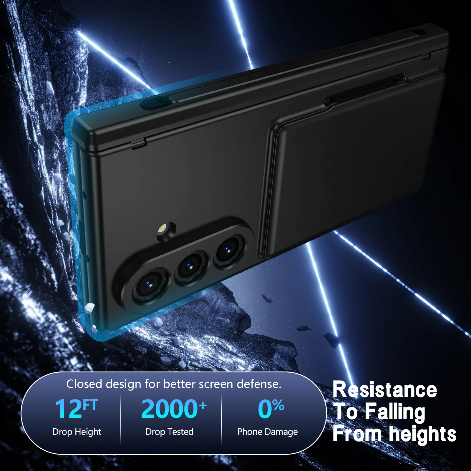 Premium Protective Wallet Case with Kickstand, Pen Slot & Glass Screen Protector