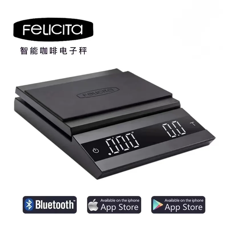 Electronic drip coffee scale high precision Bluetooth digital Felicita Arc parallel plus inclination ratio Pour-over espresso coffee scale
