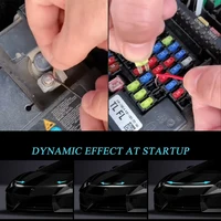 12V Car LED Daytime Running Light Scan Starting Car Hood Light Strip 1.5m/1.8m/2m/2.2m/2.4m Waterproof Auto Decorative Neon Lamp 6
