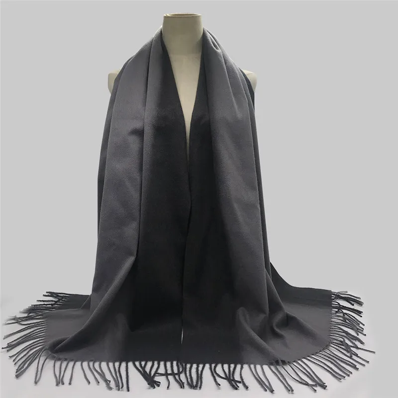 

Cross-Border AliExpress New Women's Scarf Solid Color Gradient Color Imitation Cashmere Large Size Scarf Shawl One Piece Dropshi