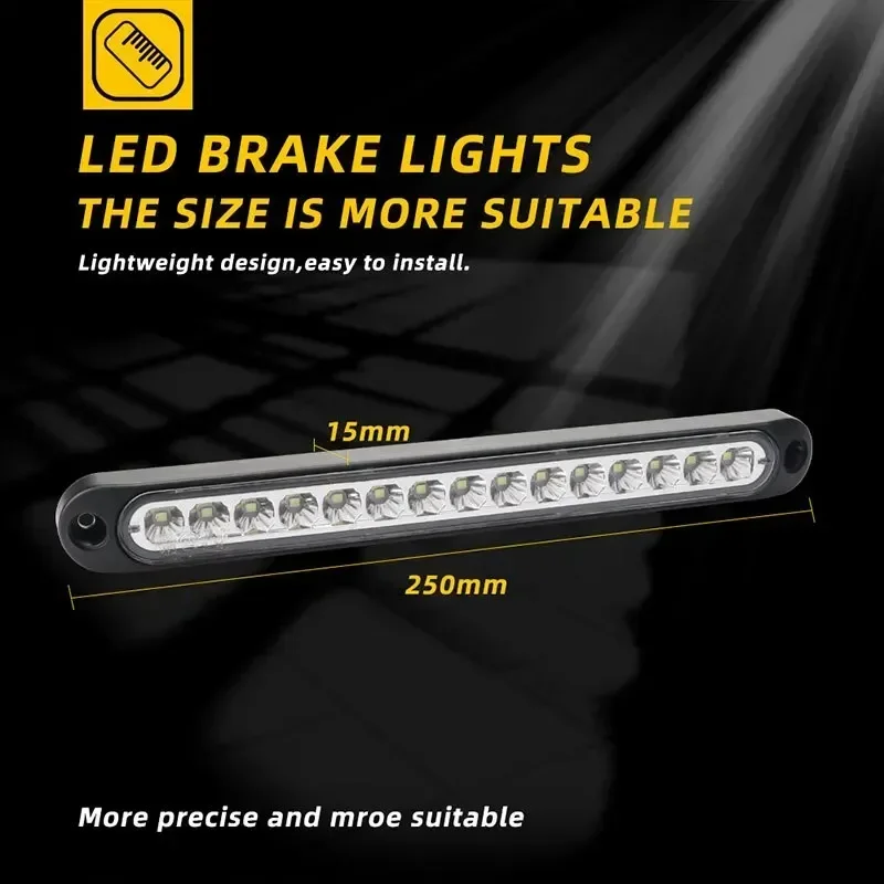 Red LED Third Brake Light Bar for Cars Trucks SUVs