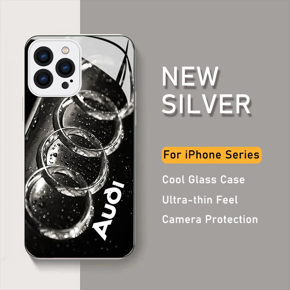 Black Red Blue Audis RS Car Metallic Color Phone Case For iPhone 14 13 ...